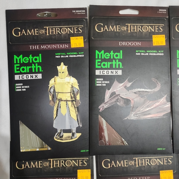 NEW Metal Earth ICONX Kits DROGON ST SIGIL SILENCE IRON THRONE RED KEEP MOUNTAIN - Picture 2 of 9